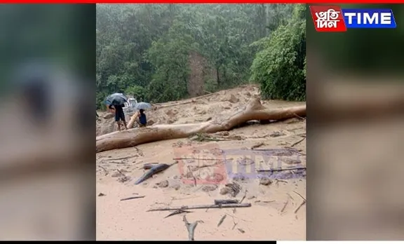 Massive Landslide Once Again Halts Traffic on Silchar-Guwahati Route